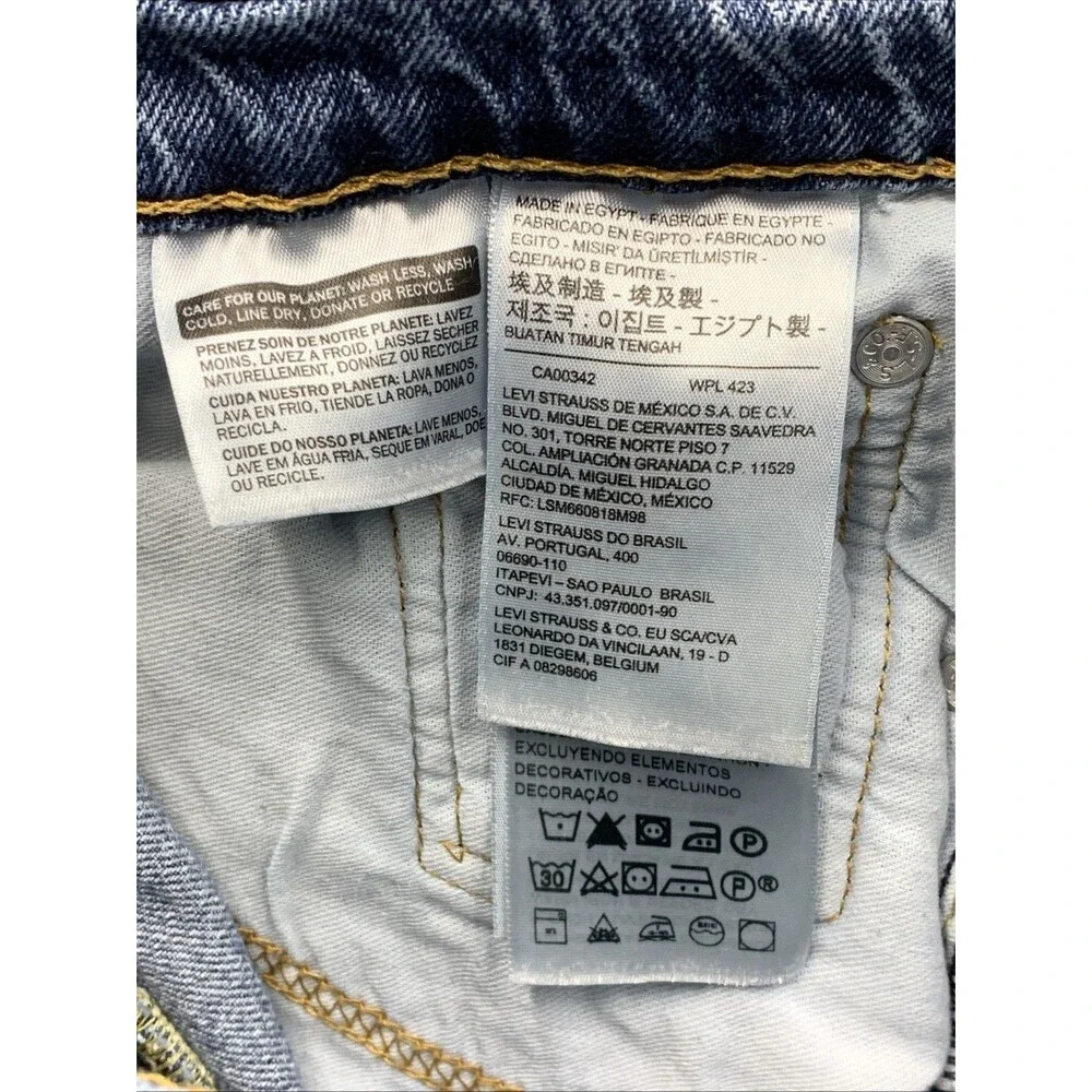 Levi's 541 Denim Jeans Men's Athletic Taper Blue Distressed Broken In Size 30X30
